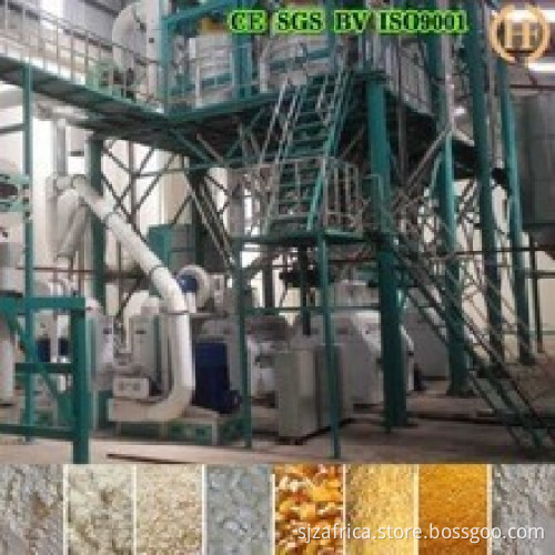 high quality 15t/d maize flour making process for corn grinding mill